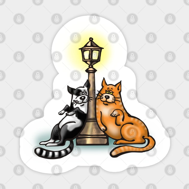 Sweet Cat Lovers Best Gift Idea Sticker by ROSHARTWORK